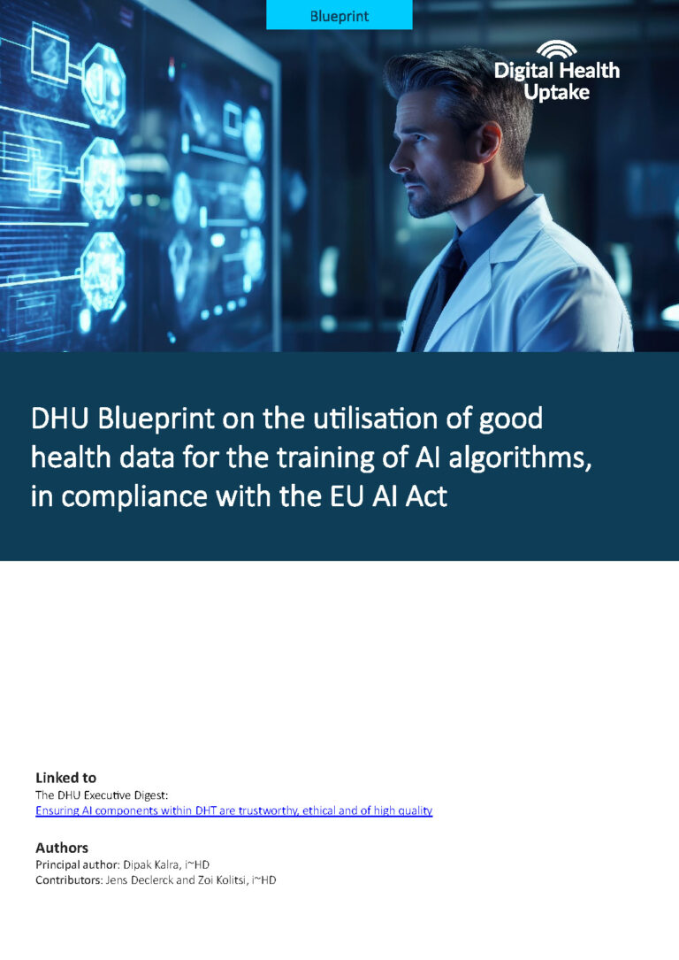 DHU Blueprint 01 Utilisation health data for training AI cover